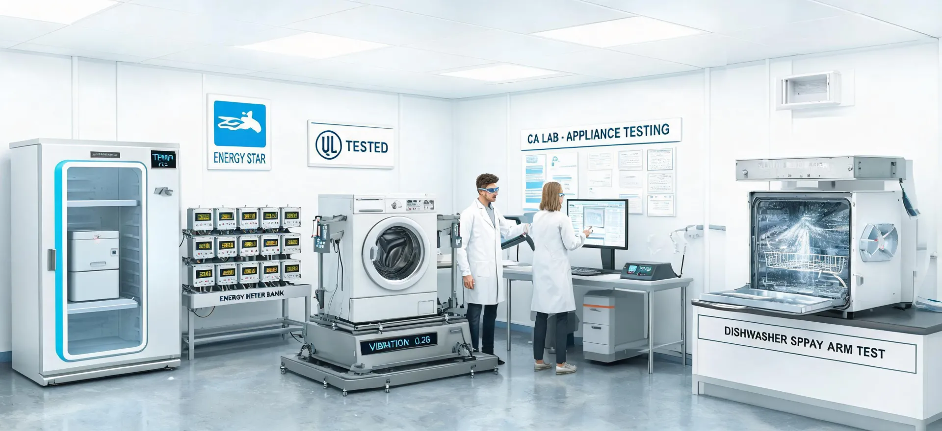 Appliance certification and energy test lab